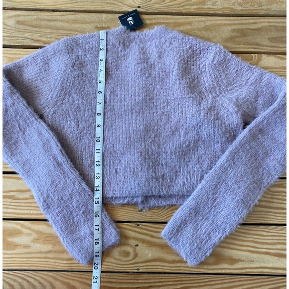 NWT G Edition Fuzzy Cardigan Small Women’s Lavender Button Front MSRP $44.95 - Picture 8 of 10